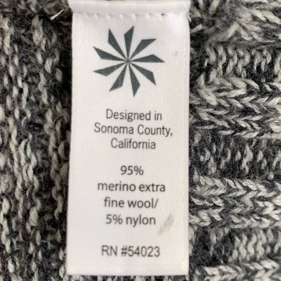 ATHLETA Heavyweight Wool Blend Open Front Cardigan Sweater M - Picture 4 of 6